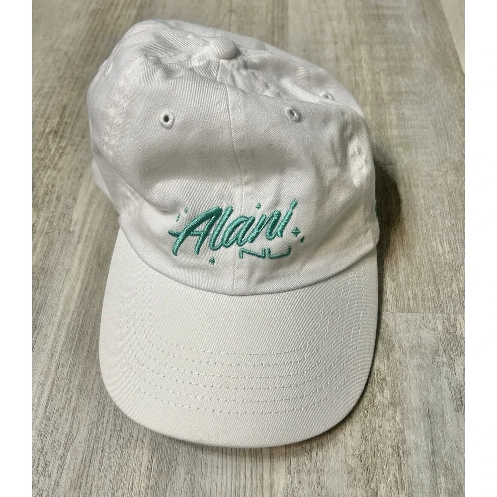 Alani Nu White Adjustable 100% Cotton Logo Baseball Cap Women Energy Supplement